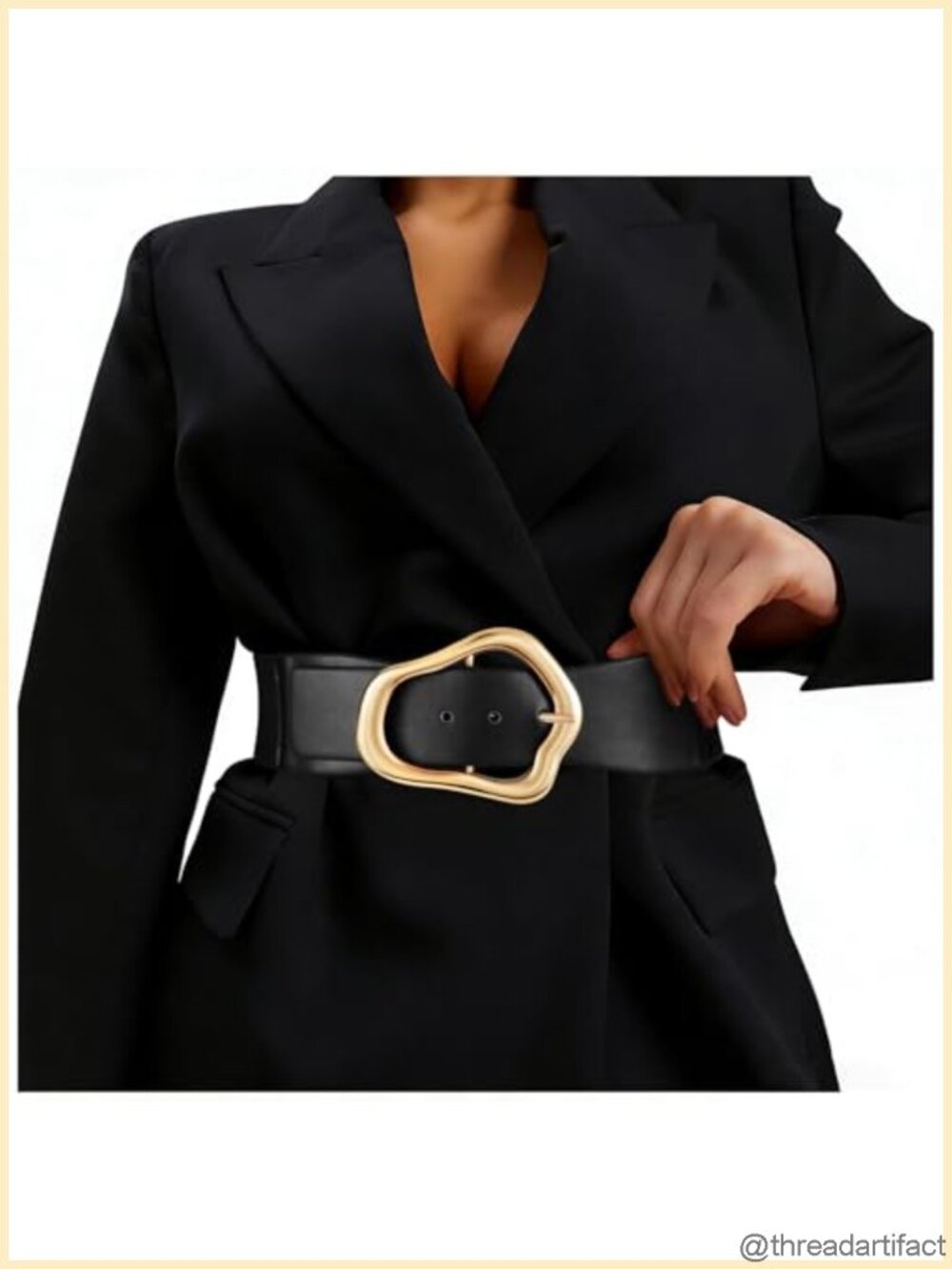 Wide Elastic Waist Belt for Dresses Leather Stretchy Waistband with Buckle